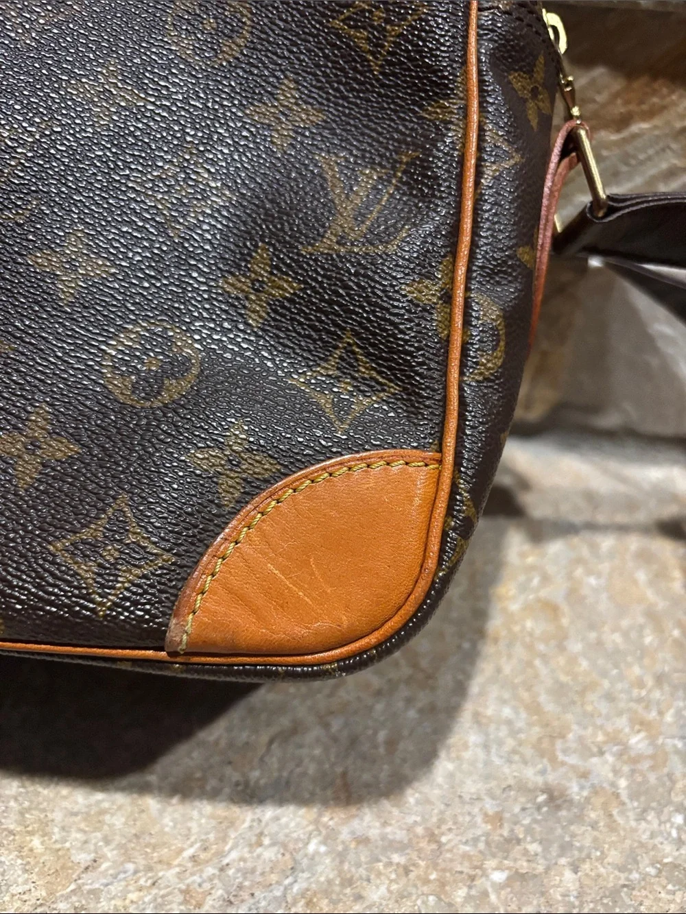 Louis Vuitton Monogram Canvas Nile Crossbody Bag in Brown and Tan